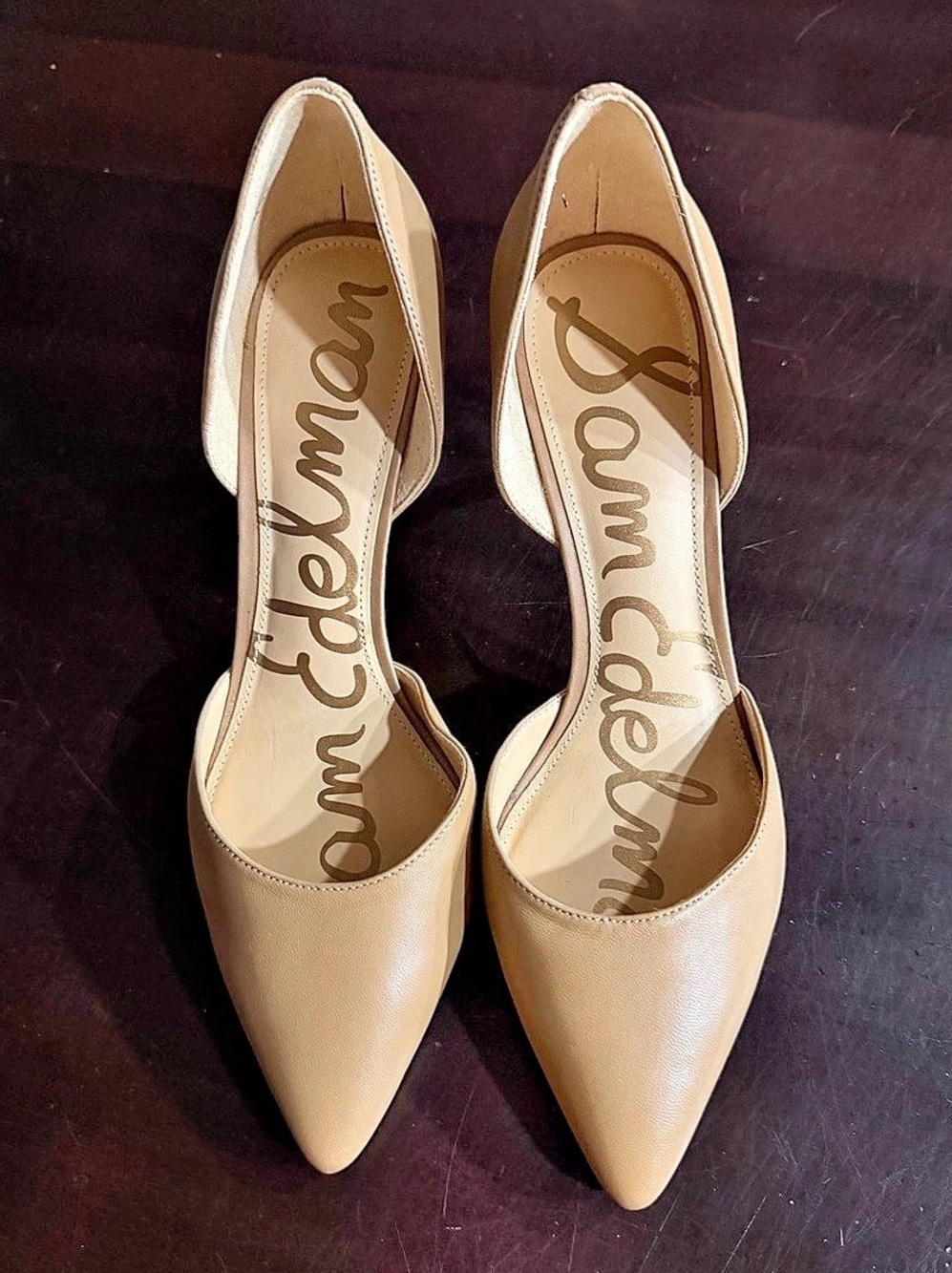 Sam Edelman Hazel Pointed Toe Pump Heels Brown US 7.5